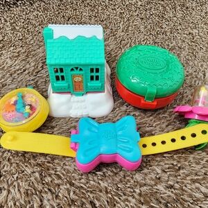 Vintage 1993-1995 McDonalds Bluebird Polly Pocket Toys - Set of 5